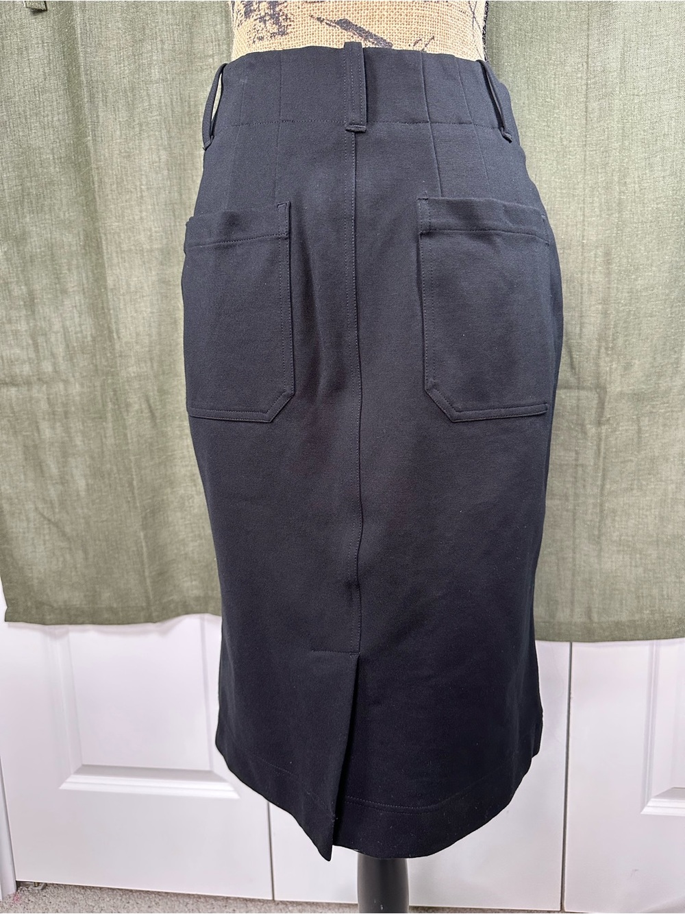Maeve Collete Pencil Skirt with Front Patch Pockets - Picture 2 of 5